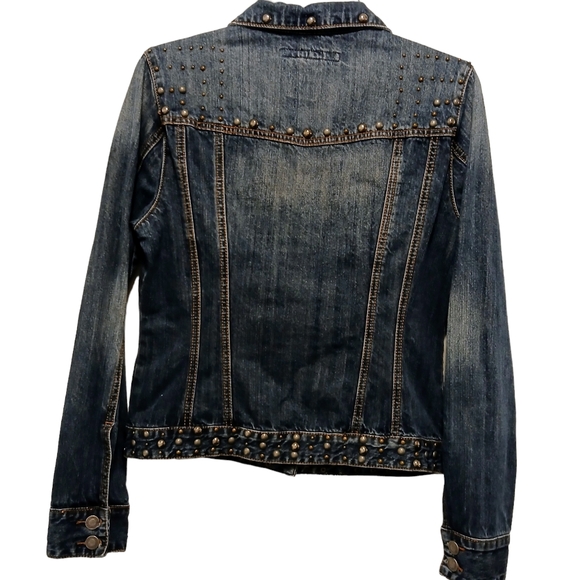 Stetson Women's Western Denim Studded Trucker Jacket Size M - Picture 8 of 12